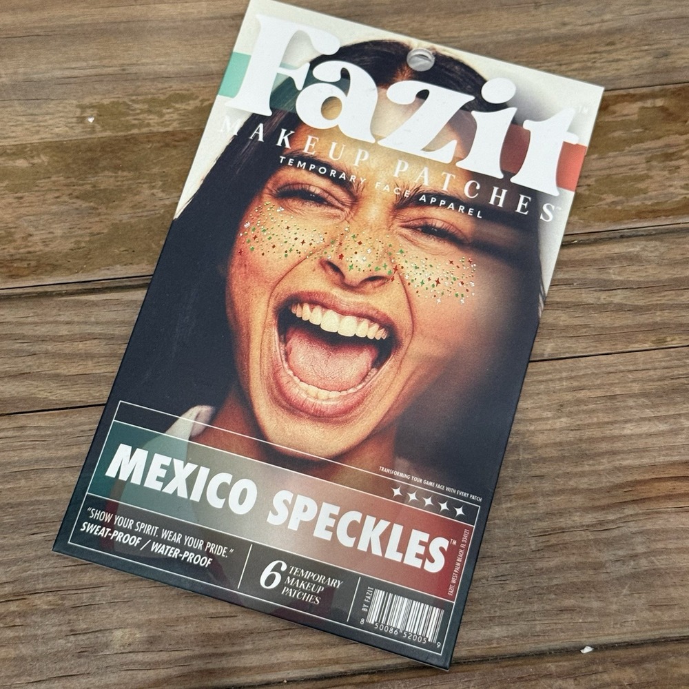 Fazit Mexico Speckles Makeup Patches Unisex OS Green Red NEW 6 Pack Glitter